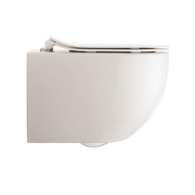 Crosswater Glide II Wandtoilet - 36.5x51x34.5cm - spoelrandloos - zonder zitting- - rimless - glans wit
