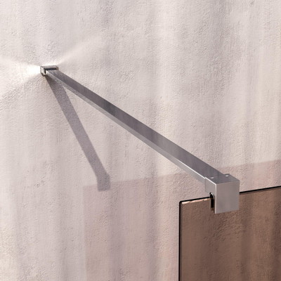 BRAUER Oblivion Douche à l'italienne - 120x200cm - revêtement verre - verre bronze - Chrome