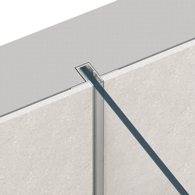 Fortifura Galeria Profil aveugle - encastré - 200cm - pour verre 8mm - aluminium
