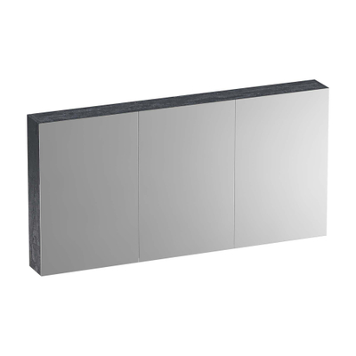 BRAUER Plain spiegelkast 140x70x15cm met 3 links- en rechtsdraaiende spiegeldeuren MFC Metal