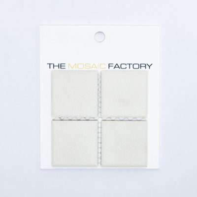 ÉCHANTILLON The Mosaic Factory London carreau mosaïque 4,8x4,8x0,6cm pour sol pour intérieur et extérieur carré Céramique Super Blanc