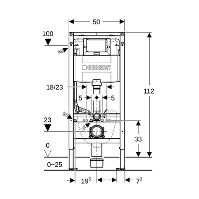 Geberit Duofix Inbouwreservoir met frame