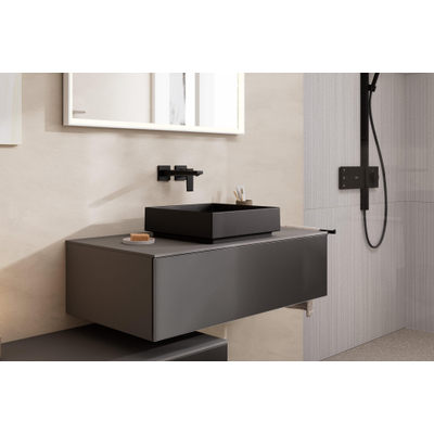 Hansgrohe Xuniva opzetwaskom - 40x40x12cm - vierkant - mat zwart