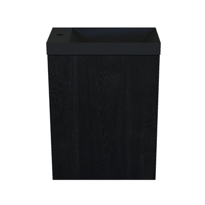 Arcqua Marble Ensemble fontaine - 40x22x54.5cm - fontaine mat noir - sans trop-plein - oak black