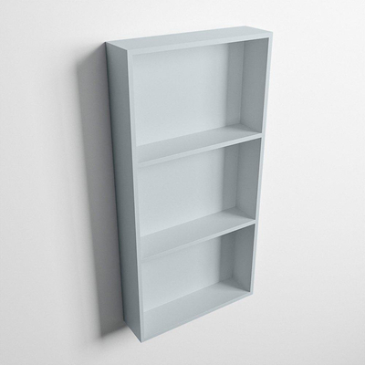 Mondiaz Easy nis 29.5x59.5x8cm voor Inbouw/opbouw 3 open vakken Solid surface Clay/Clay