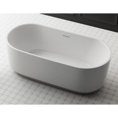 FugaFlow Eccelente Anta baignoire îlot - 170x80x58cm - avec vidage - acrylique - blanc mat