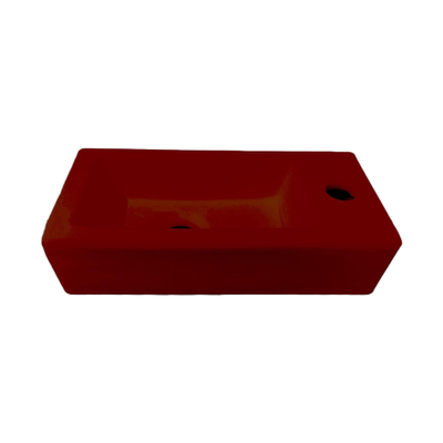 Best Design Farnetta Lave-main - droite - 37x18x9cm - Rouge foncé mat