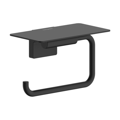 Hansgrohe AddStoris S closetrolhouder met planchet mat zwart