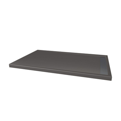 Xenz Easy Tray douchevloer - 140x90x5cm - acryl - zonder gootcover - antraciet