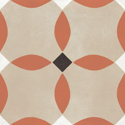 Ceralto Doppio Hue Vloertegel - 20x20cm - 10.0mm - Midnight/tangerine