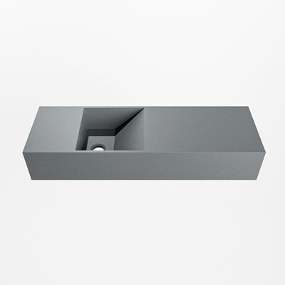 Mondiaz TYNE Fontaine - 70x23x12cm - lavabo Gauche - sans trous de robinetterie - solid surface - Plata
