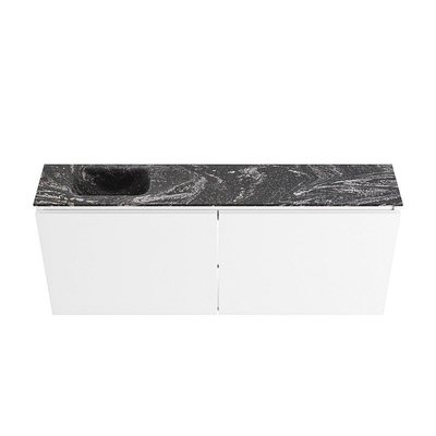 MONDIAZ TURE-DLUX 120cm toiletmeubel Talc. EDEN wastafel Lava positie links. Zonder kraangat.