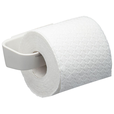Tiger Tess Toiletrolhouder - zonder klep - zelfklevend/boren - wit