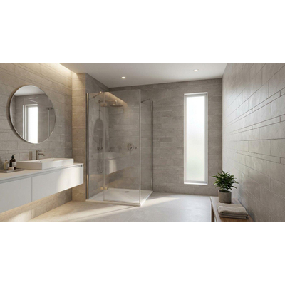 Terravito Velaro wandtegel - 22x44cm - gerectificeerd - Betonlook - Pearl mat (grijs)