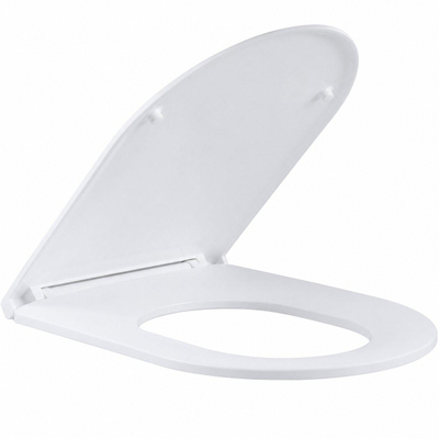QeramiQ Dely Swirl WC au sol - sans rebord de rinçage - système de chasse geberit - abattant slim - blanc mat