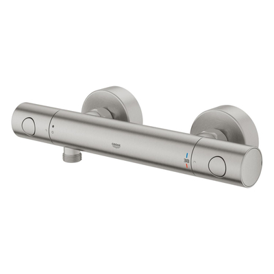 GROHE Grohtherm 800 Cosmopolitan douchethermostaat - 15cm - met koppelingen - supersteel (rvs)