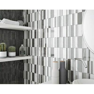 ÉCHANTILLON Cifre Cerámica Carreau mural Essential Marquina Rectifié Aspect marbre Brillant Anthracite
