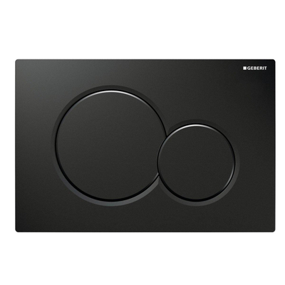 QeramiQ Dely Toiletset - 36.3x51.7cm - Geberit UP720 inbouwreservoir - rimless - diepspoel - zitting - softclose - bedieningsplaat Sigma01 mat zwart - ronde knoppen - mat zwart