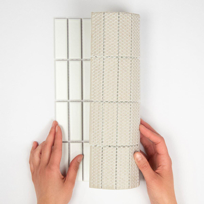 The Mosaic Factory Paris mozaïektegel - 30x30cm - wand en vloertegel - Rechthoek - Porselein White Mat