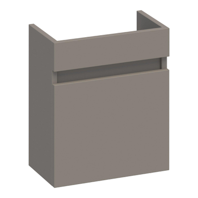BRAUER Joy Meuble de lavabo pour WC - 40x45x22cm - 1 porte - sans poignée - ouverture à gauche - taupe mat
