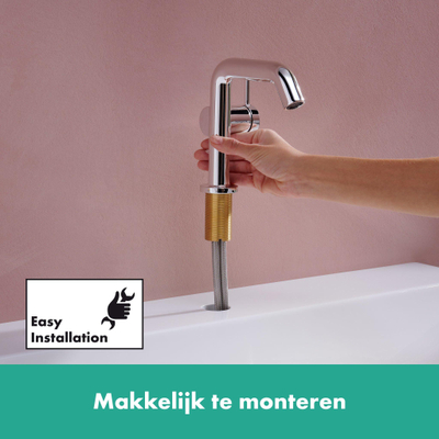 Hansgrohe Tecturis s 1 greeps wastafelkraan - 150 Fine - coolstart - zonder waste set - hoogglans chroom