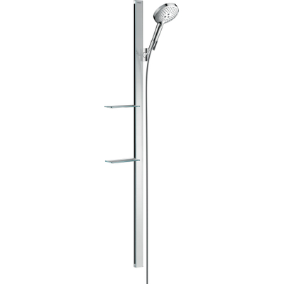 Hansgrohe Raindance Select S Unica E Ensemble de douche 150cm avec douchette Raindance Select S 120 3 jets avec porte-savon et flexible Isiflex B 160cm Chrome