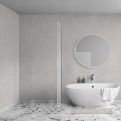 Aqua Vista Oria Cuadra paroi latérale - 70x200cm - avec kit de montage - pour cabine de douche - Acier inoxydable brossé