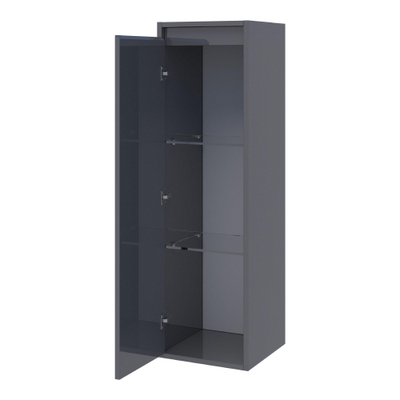 BRAUER New Future Badkamerkast - 120x35x35cm - 1 linksdraaiende deur - MDF - hoogglans grijs SHOWROOMMODEL