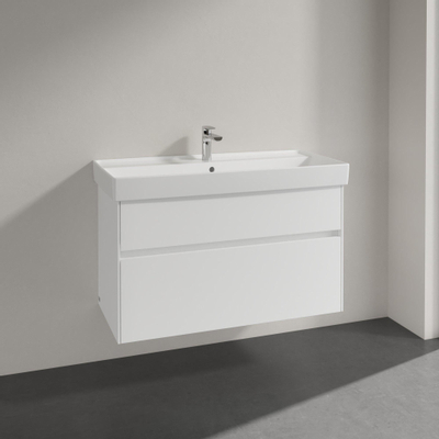 Villeroy & Boch Collaro wastafelonderkast - 95.4x54.6cm - 2 lades - mat wit