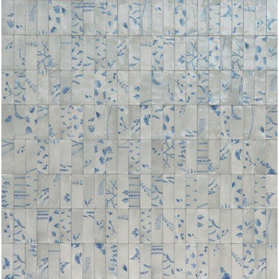 Marazzi Rice M96V Carrelage mural décoratif 05x15 cm Grigio Leaf 10mm Brillant