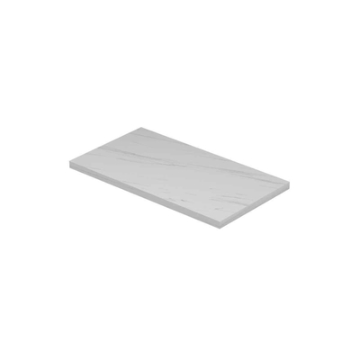 INK Topdeck XS Wastafelblad - 40x22x1.2cm - tbv onderkast - Keramiek - Calacatta mat