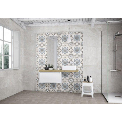 ÉCHANTILLON Cifre Cerámica Carrelage de sol et mural Adobe Décor Gales Ivory Vintage Mat Multi