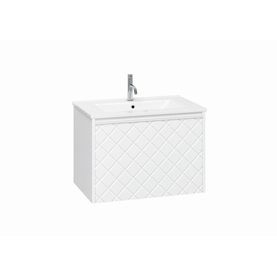 Crosswater Vergo Meuble sous vasque - 69.8x47.6x45.5cm - softclose - MDF Blanc mat