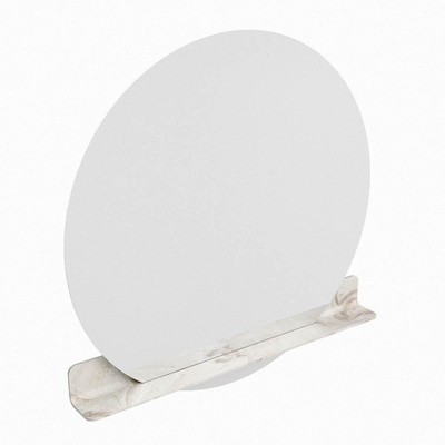 Mondiaz SPOT miroir – Ø 110 cm – avec tablette – Frappe (marbre beige)