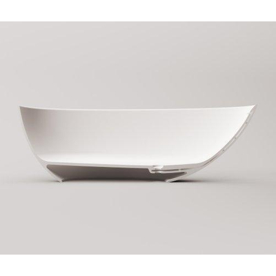 Zeza Element Vrijstaand Bad - 170x80x55cm - solid surface - mat crème (beige)