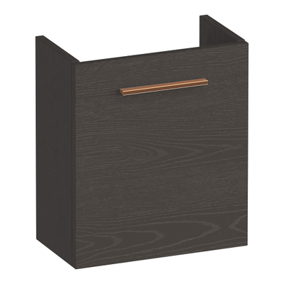 BRAUER Trust meuble sous-lavabo pour lave-mains - 40x45x22cm - porte à gauche - sans poignée rapportée - Timber Anthracite