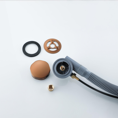 Fortifura Calvi badafvoer opbouw - draaibediening - Geborsteld koper PVD (Koper) TWEEDEKANS