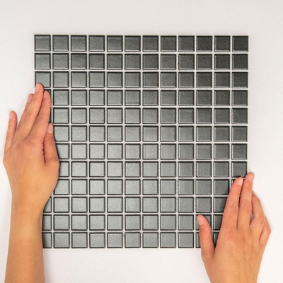 The Mosaic Factory Barcelona carrelage mosaïque - 30x30cm - carrelage mural et de sol - Carré - Porcelaine Noir Mat
