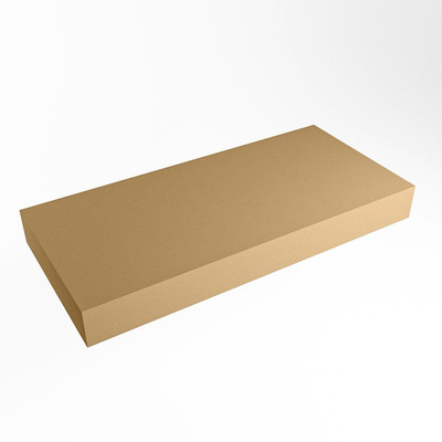 Mondiaz TOP 51 Plan vasque suspendu - 110x51x12cm - adapté pour vasque à poser - Solid surface - Oro