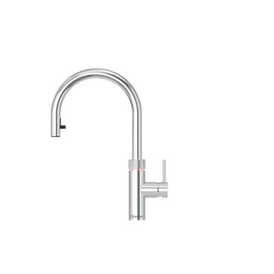 Quooker flex kokendwaterkraan - draaibare & uittrekbare uitloop - Combi+ incl. Cube reservoir - Warm / kokend / bruisend / gefilterd water - Chroom