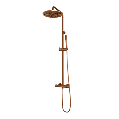 BRAUER Copper Carving opbouw regendoucheset – Ø30 cm hoofddouche – glijstang – staafhanddouche – glijstang 145 cm