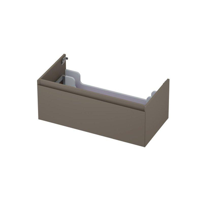 INK Wastafelonderkast - 90x45x35cm - 1 lade - greeploos - MDF lak - Mat taupe