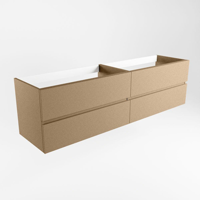 Mondiaz VICA Meuble sous vasque - 180x45x50cm - 4 tiroirs - softclose - 1 découpe droite - Oro