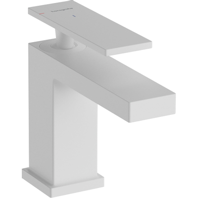 Hansgrohe Tecturis E 1 greeps wastafelkraan - 80 - coolstart - met pop-up waste set - mat wit