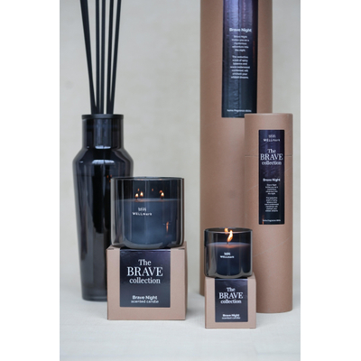 Wellmark Brave collection Bougie parfumée - grande - gris métallique