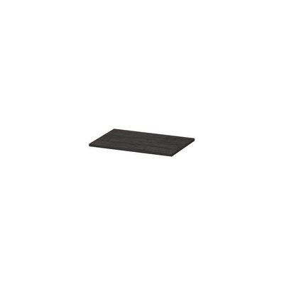INK Topdeck Plan vasque - 60x40x2cm - pour meuble bas - MFC - chêne charbon