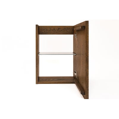 Saniclass Holz Pure Ensemble de meuble de toilette - 40x60.5cm - 1 porte - lave-mains pierre naturelle marbre - trou de robinet à droite - chêne charcoal