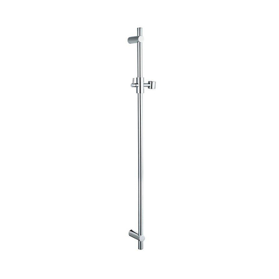 Fortifura Calvi Colonne de douche pluie - encastrable - ronde - thermostatique - bras plafond - barre curseur - pomme 25cm - douchette ronde - chrome