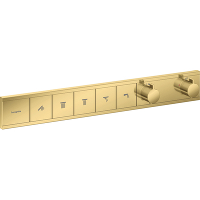 Hansgrohe Rainselect Thermostaat - inbouw - voor 5 functies - polished goud
