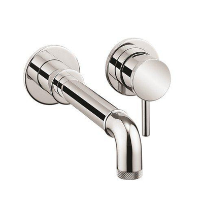 Crosswater MPRO INDUSTRIAL Wastafelkraan - inbouw - 2 gats - zonder waste uitloop - 20cm - hoogglans chroom
